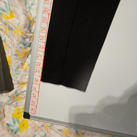 INC Black Pull On Skinny Leg Pants with Decoration Zippers on the side Size 14 - Picture 9 of 12